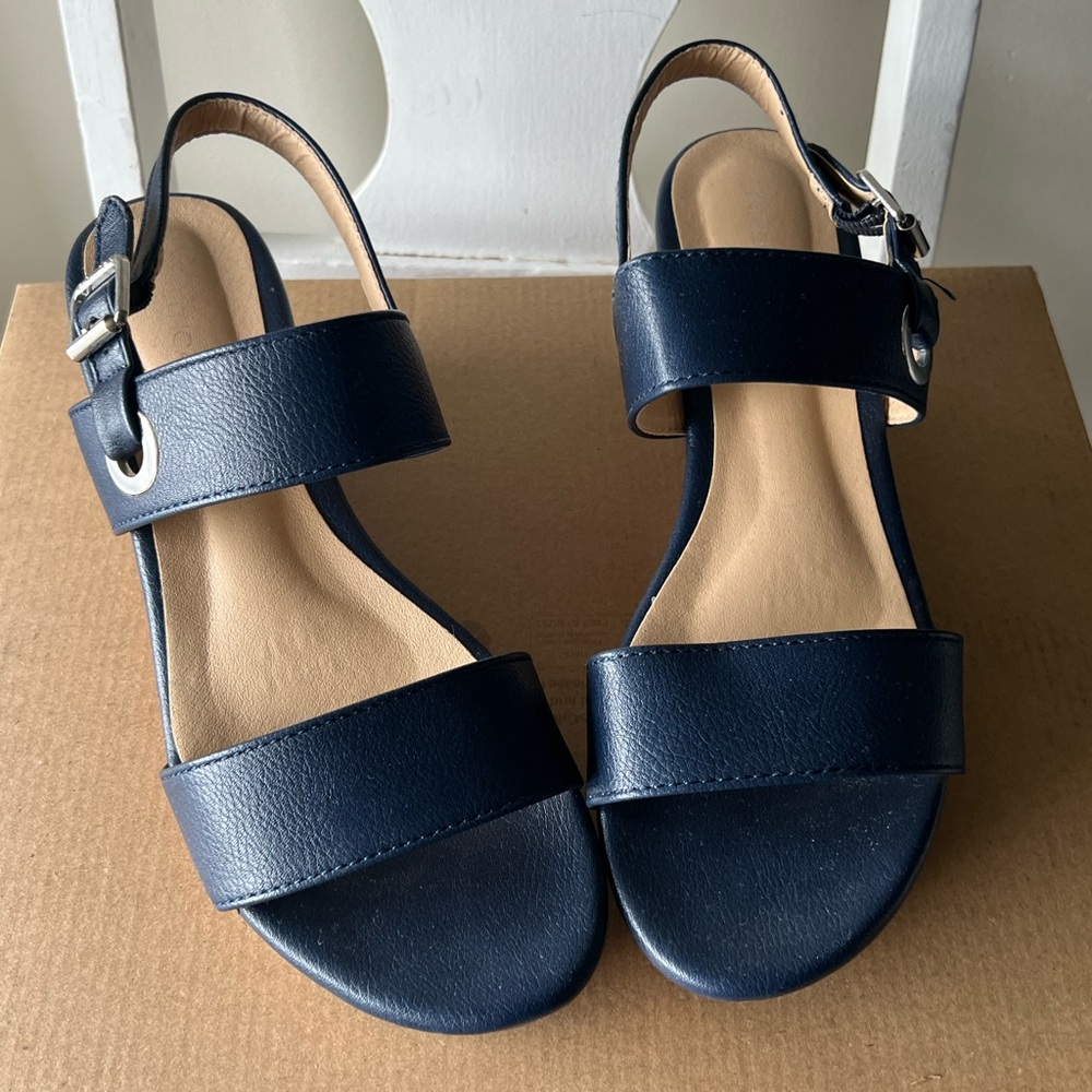 Nautica Navy Platform Danvers 2 Wedge Sandal